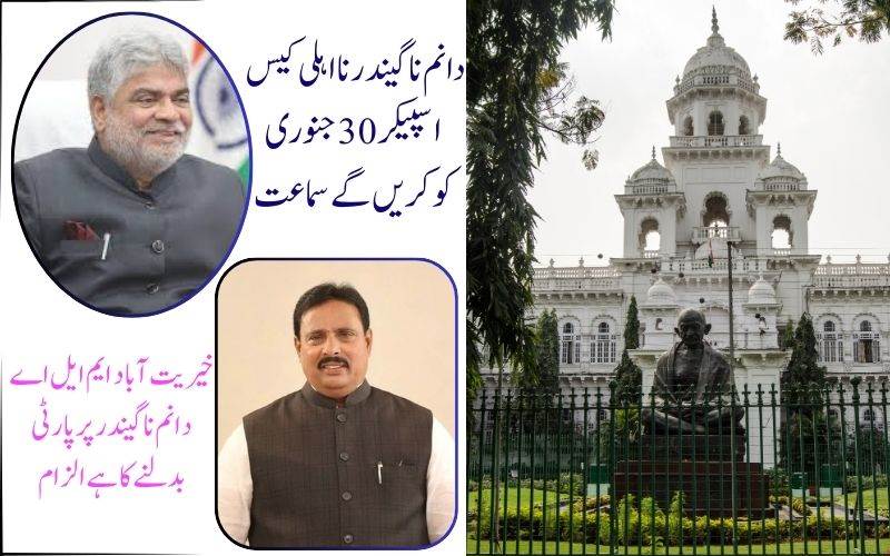  دانم ناگیندرکی نا اہلی پر30 جنوری کو سماعت